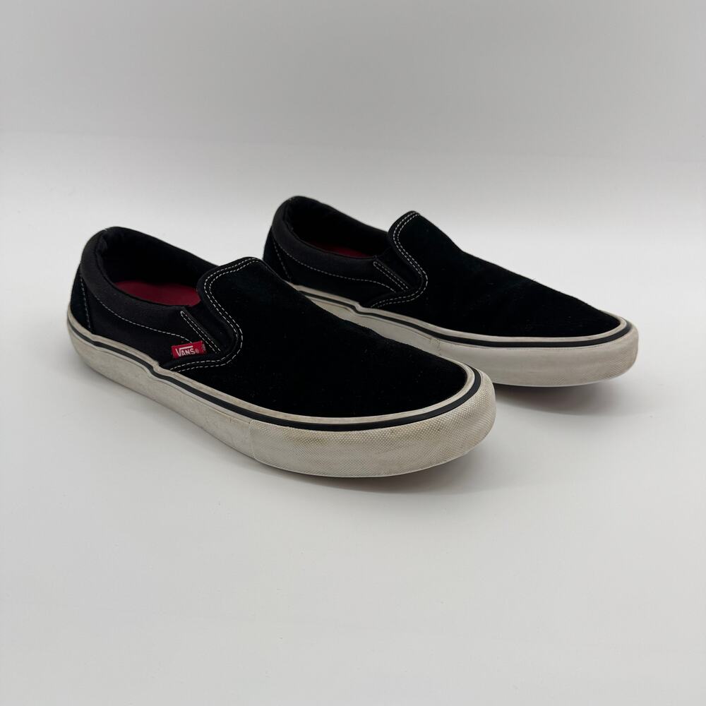 Vans Classic Slip On Pro Men's 10.5 Women's 12 Black White Shoes - Skater